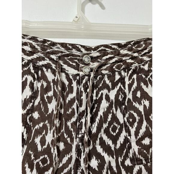INC International Concepts Womens Linen Ankle Pant Size 12 Brown Vacay Resort - Picture 5 of 8